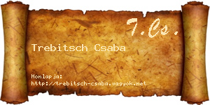 Trebitsch Csaba névjegykártya