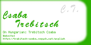 csaba trebitsch business card